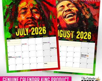 Bob Marley - ART - 2026 Wall Calendar // Funny / Quirky