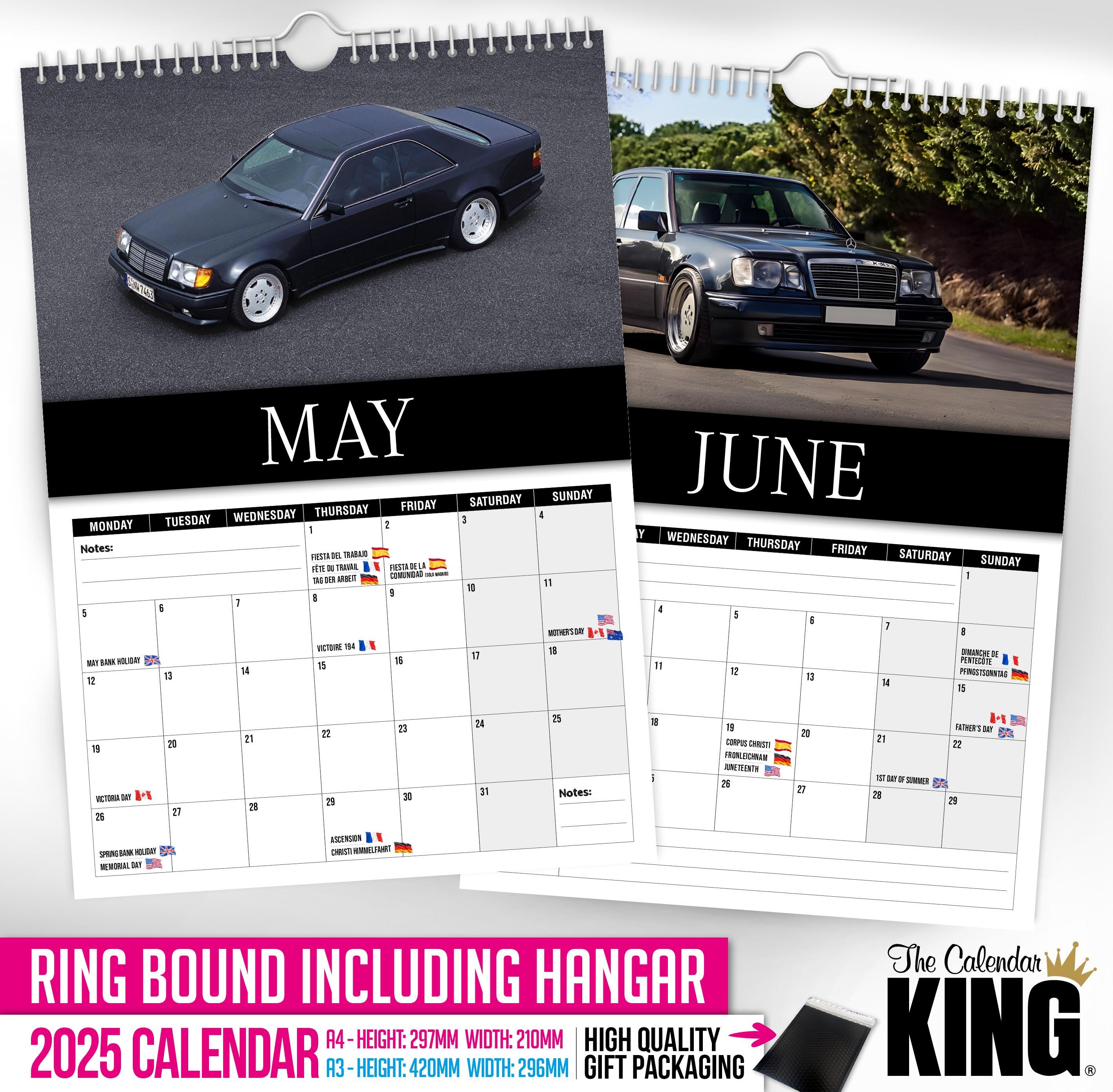 Mercedes W 124 - 2025 Wall Calendar // Cars / Motoring