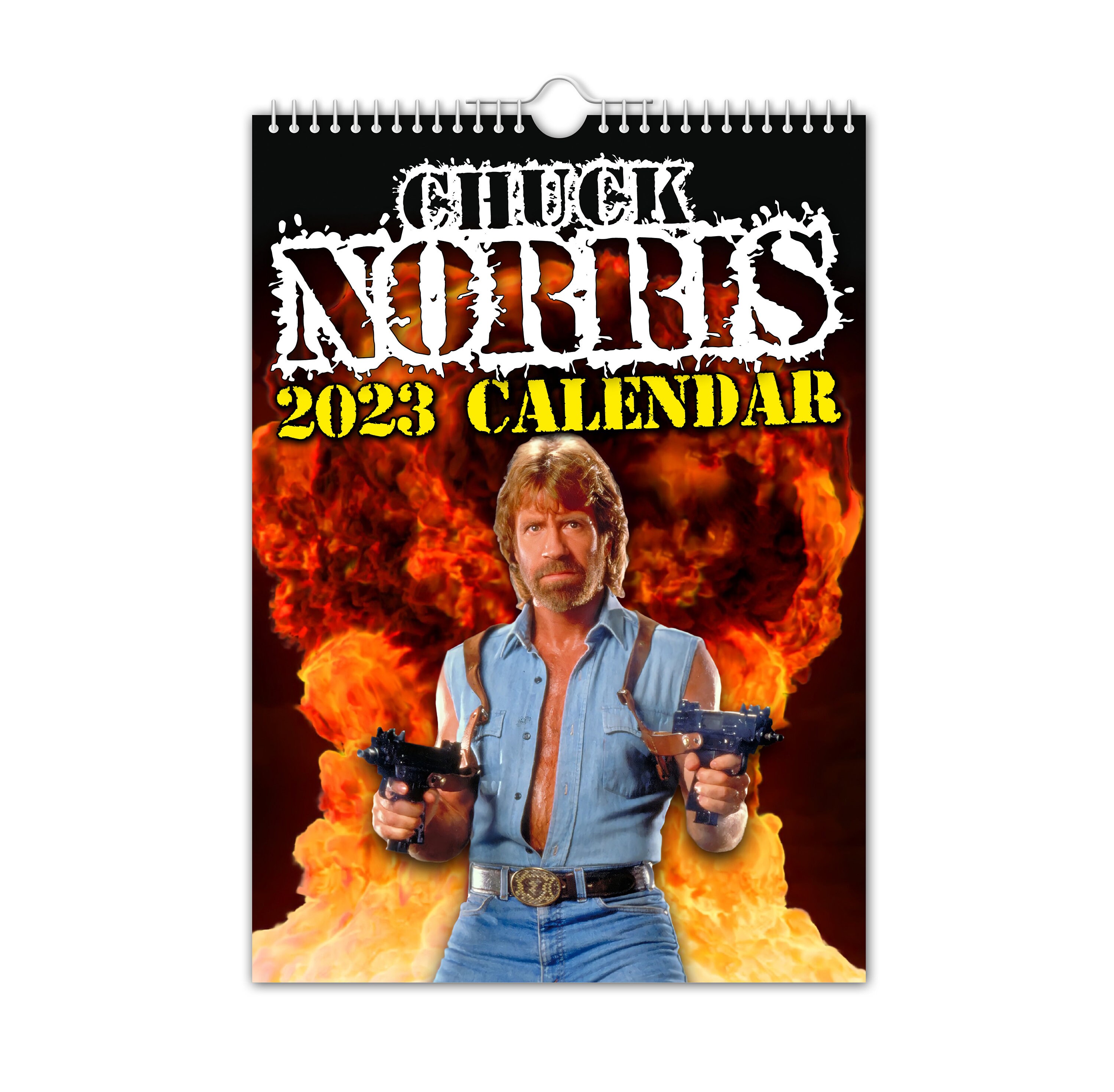 chuck-norris-2023-wall-calendar-funny-quirky-etsy