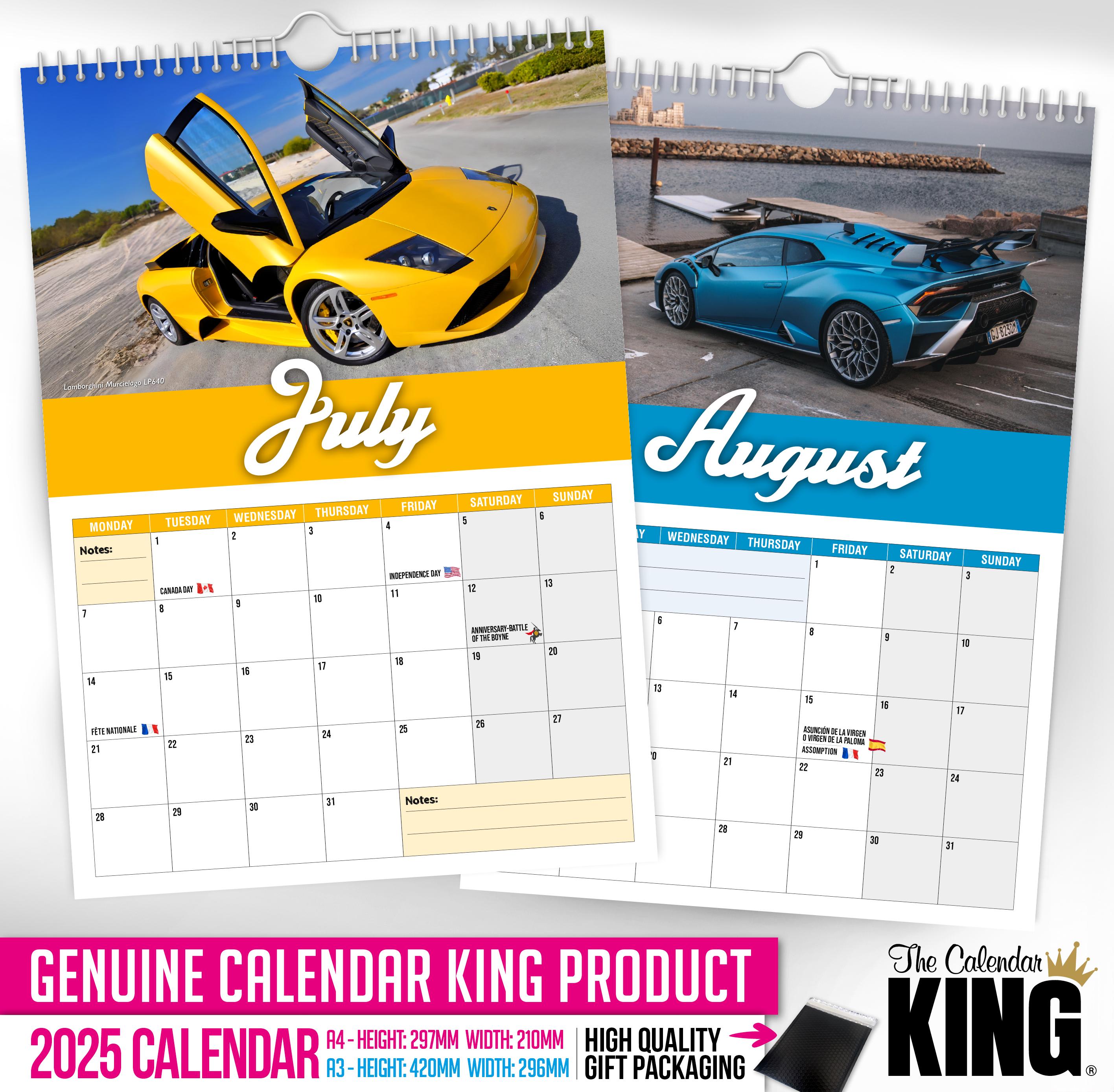 Lamborghini - 2025 Wall Calendar // Cars / Motoring