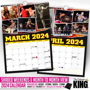 Miniature Wrestling 2024 Wall Calendar // Funny / Quirky / Christmas / Birthday / Gift Idea / Present / Novelty / Humour / Secret Santa image 3