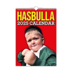 Hasbulla - Calendario da parete 2025 // Divertente / Eccentrico / Natale / Compleanno / Idea regalo / Presente / Novità / Umorismo / Babbo Natale segreto