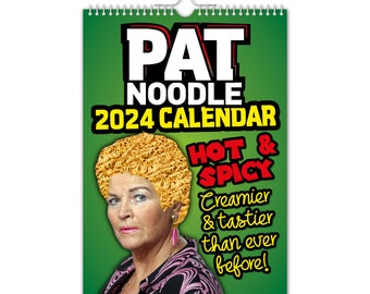 Pat Noodle - Pat Butcher 2024 Wall Calendar // Funny / Quirky / Christmas / Birthday / Gift Idea / Present / Novelty / Humour / Secret Santa