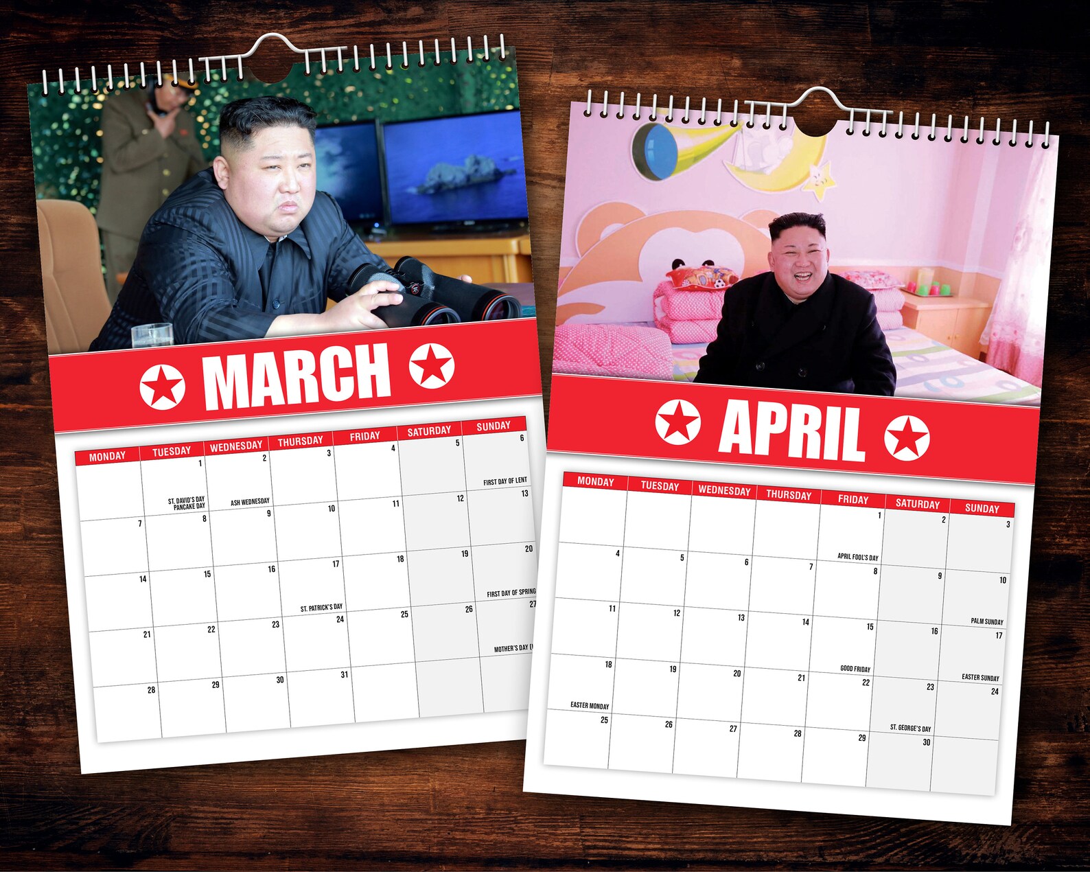 Kim JongUn Calendario mural 2022 // Divertido / Peculiar / Etsy