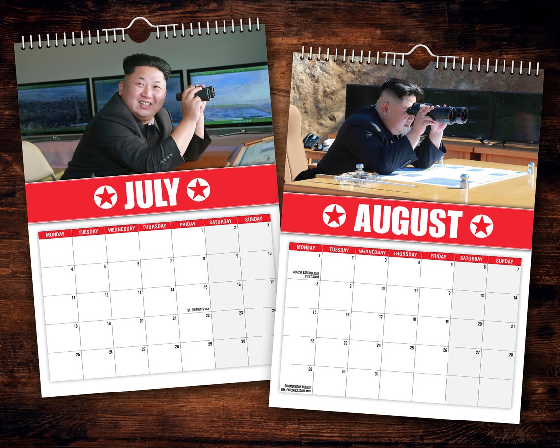 Weihnachten 2022 Lustig Kim JongUn 2022 Wandkalender / Lustig / Witzig / Etsy