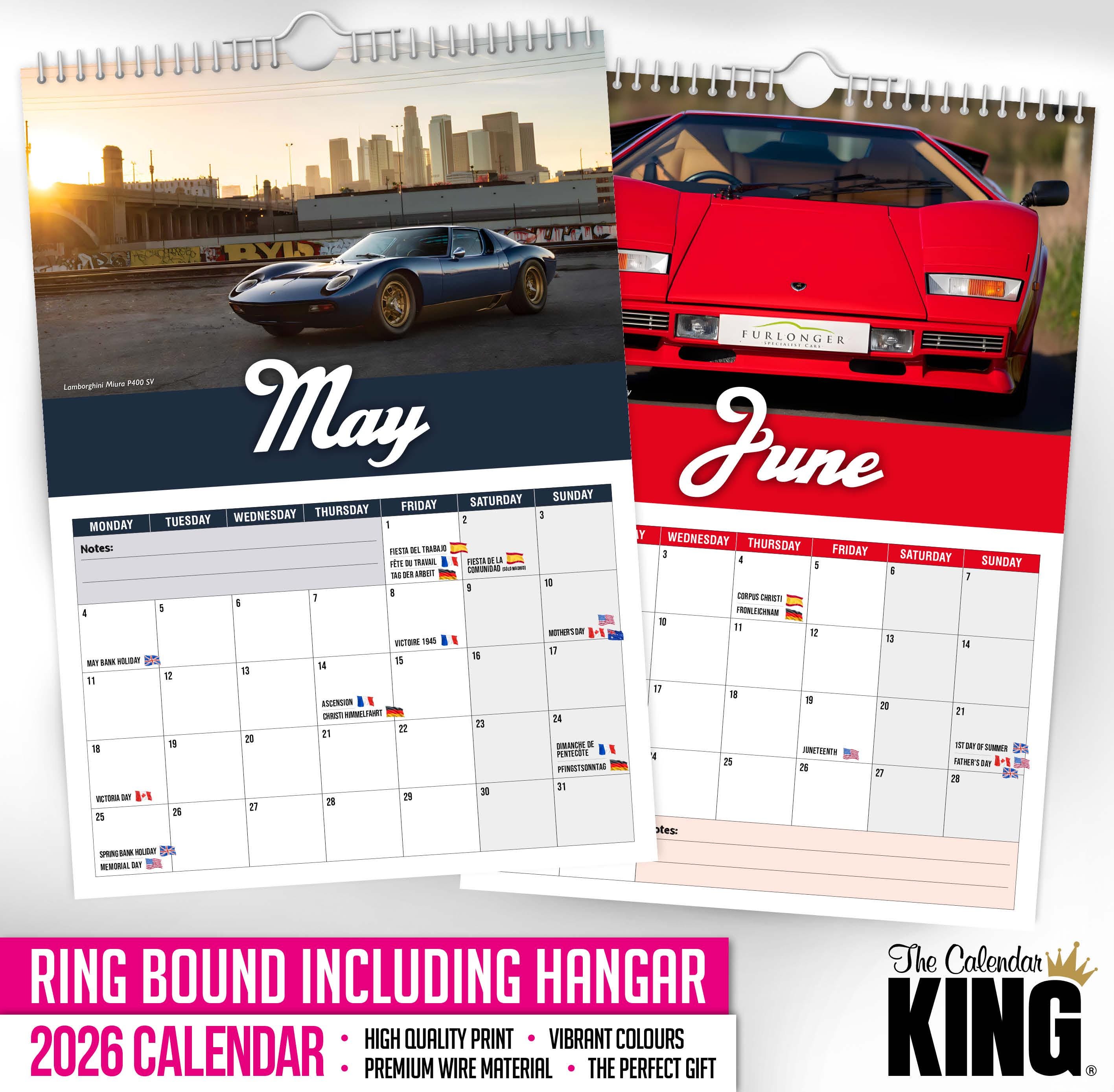 Lamborghini - 2026 Wall Calendar // Cars / Motoring