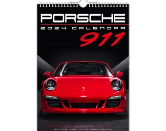 Porsche 911 - 2024 wandkalender (onofficieel)//auto's/autorijden/kerst/verjaardag/cadeau idee/heden/nieuwigheid/humor