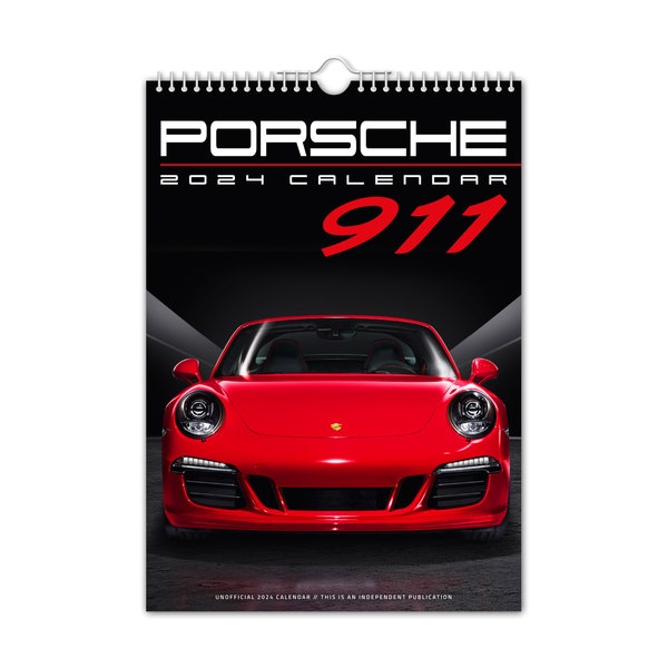 Porsche 911 - 2024 wandkalender (onofficieel)//auto's/autorijden/kerst/verjaardag/cadeau idee/heden/nieuwigheid/humor