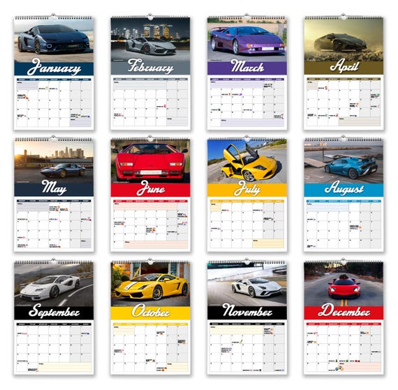 Lamborghini - 2025 Wall Calendar // Cars / Motoring