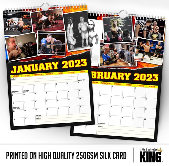 Miniature Wrestling 2023 Wall Calendar // Funny / Quirky / - Etsy