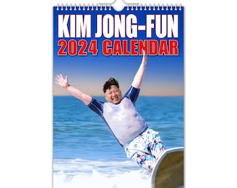 Kim Jong-Fun - 2024 Wandkalender // Grappig / Eigenzinnig / Kerstmis / Verjaardag / Cadeau-idee / Cadeau / Nieuwigheid / Humor / Secret Santa