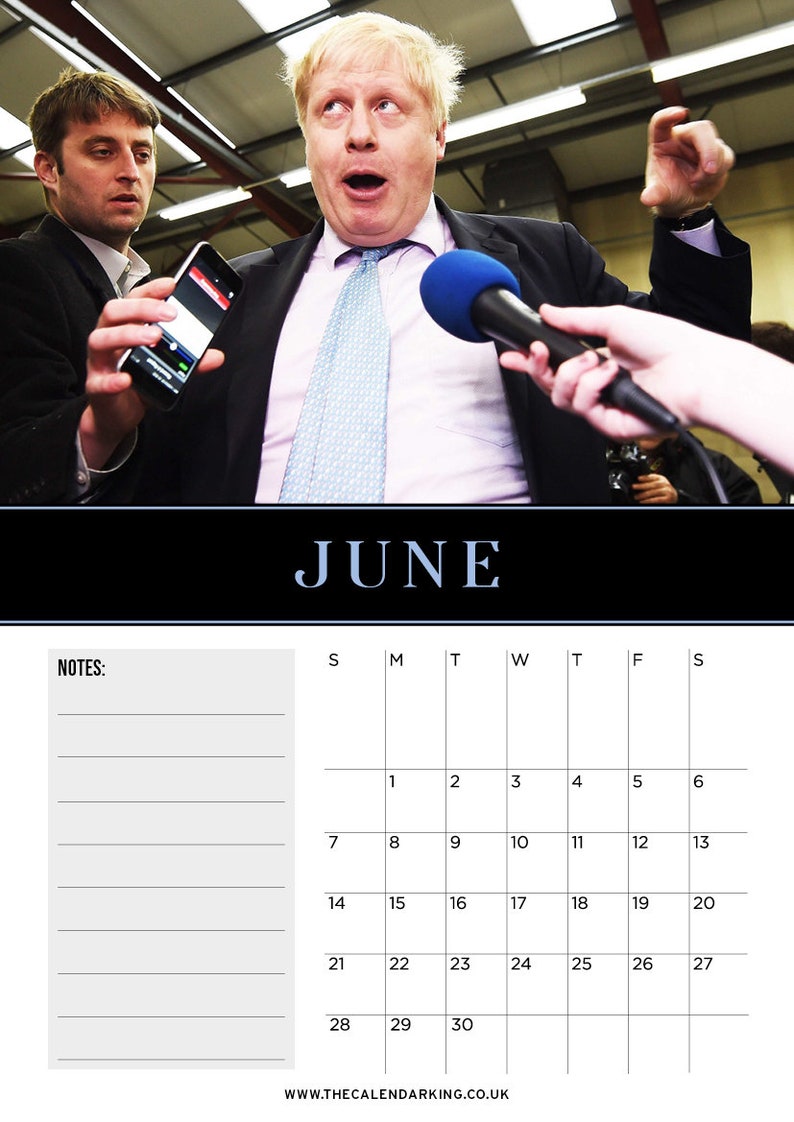 Boris Johnson 2020 Wall Calendar Funny/Quirky Etsy