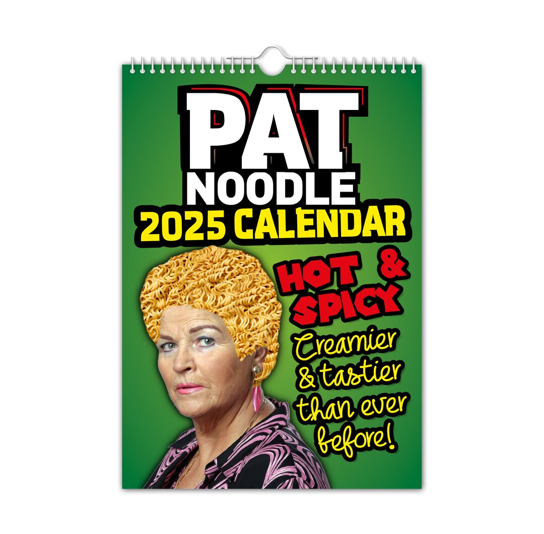 Pat Noodle Pat Butcher 2025 Wall Calendar // Funny / Quirky / Christmas