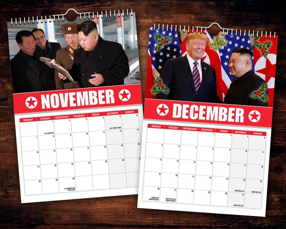 Kim Jong-Un 2022 Wall Calendar // Funny / Quirky / Christmas | Etsy