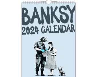 Banksy - 2024 Wall Calendar // Art / Creative / Christmas / Birthday / Gift Idea / Present / Novelty / Art / Creative / Secret Santa