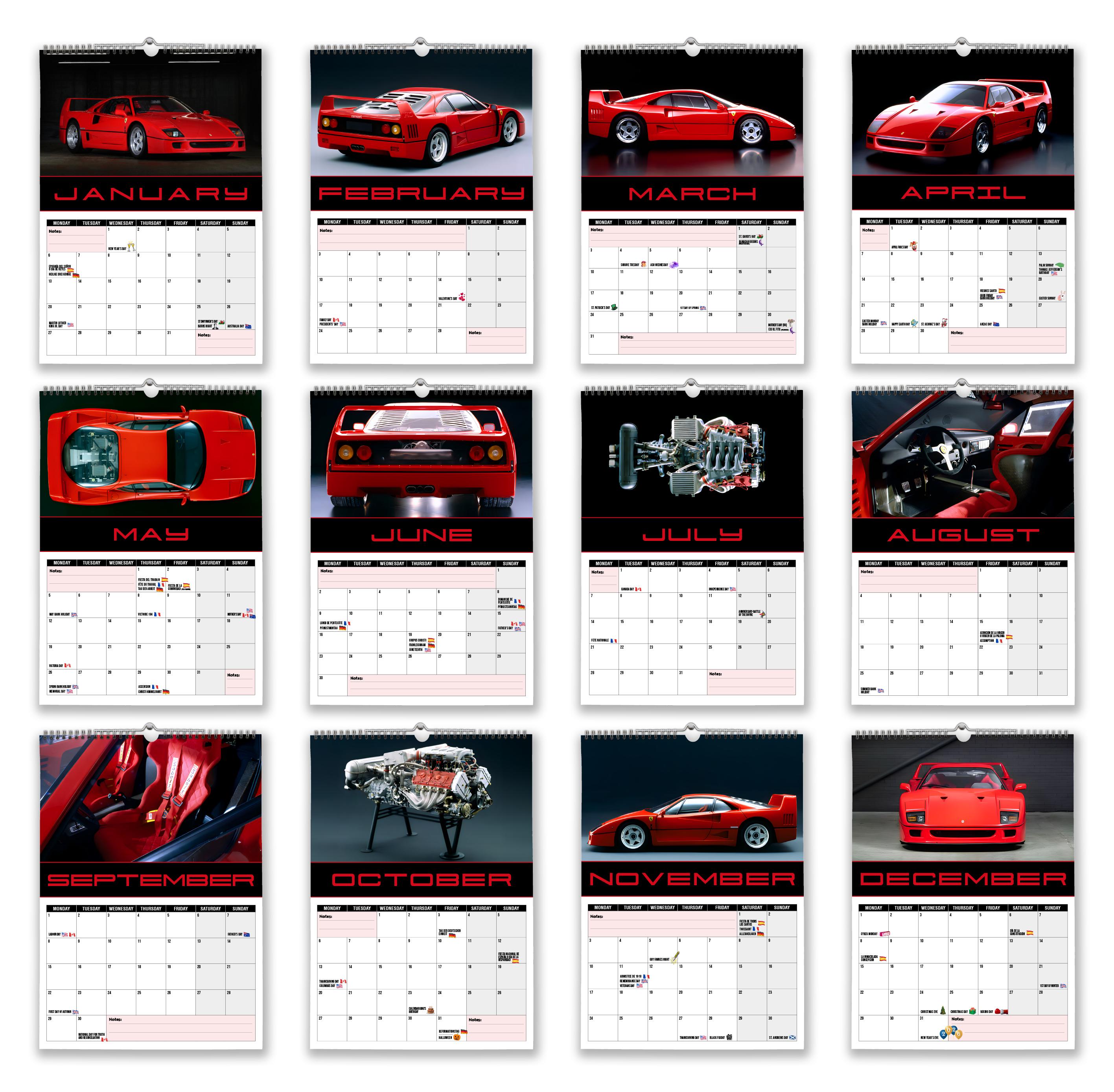 Ferrari - フェラーリオフィシャルカレンダー2021 Amazon | Ferrari 2021 Wall Calendar | Avonside Publishing