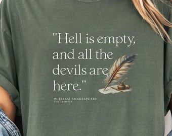 Dark Academia Shirt, Shakespeare Quote Shirt, Literary T-Shirt, Aesthetic Tee, Book Lover Gift,  Classic Literature Shirt, Booktok, BO021