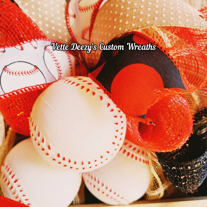 Baseball Wreath Softball Baseball Wreath Sports Wreath Etsy