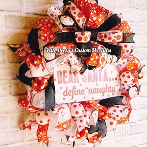 Christmas Wreath, Holiday Wreath, Winter Wreath, Santa Wreath, Christmas Decor,  St Nick Wreath, Christmas Wreath for Front Door, Deco Mesh