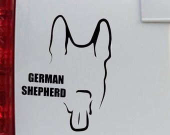 German Shepherd Car Decal: Dog Breed Vinyl Sticker