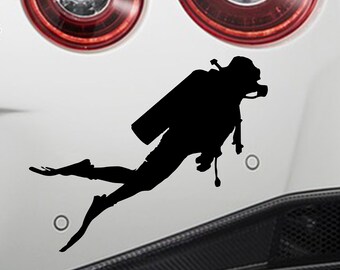 Scuba Diver Vinyl Decal: Car, Truck, Laptop Sticker