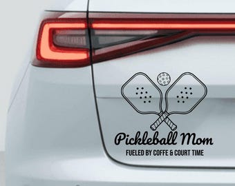 Pickleball Mom Vinyl Decal | Waterproof Car Bumper Sticker