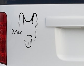 Personalized Dog Name Vinyl Decal: Car Window Sticker