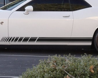 Side Racing Stripes: Car Livery Decal Stickers