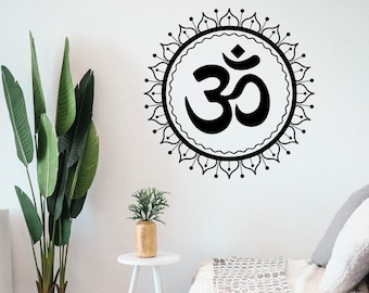 Om Symbol Vinyl Sticker Yoga Lover Decal