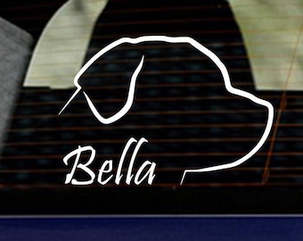 Personalized Dog Name Vinyl Decal: Car Window Sticker