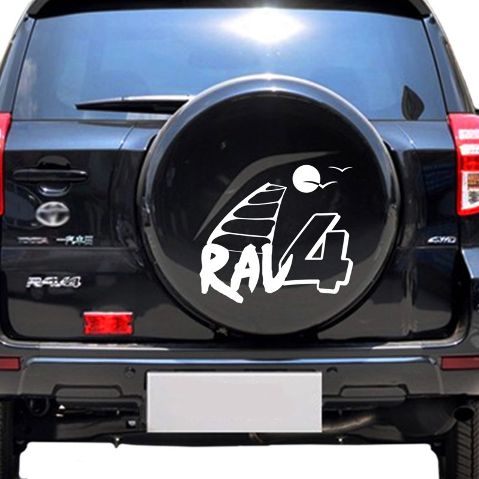 Rav4 Toyota Spare Tire Cover Sticker Vinyl Decal Etsy