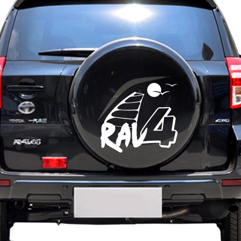 Rav4 Toyota Spare Tire Cover Sticker Vinyl Decal Etsy