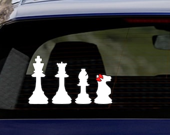 Chess Family Car Decal: Vinyl Sticker for Car, Laptop, Wall