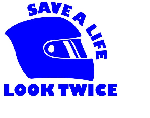 Sticker Vinyle "Look Twice Save A Life" - Découpe Haute Qualité, Amovible, Imperméable, Fabriqué Aux États-Unis