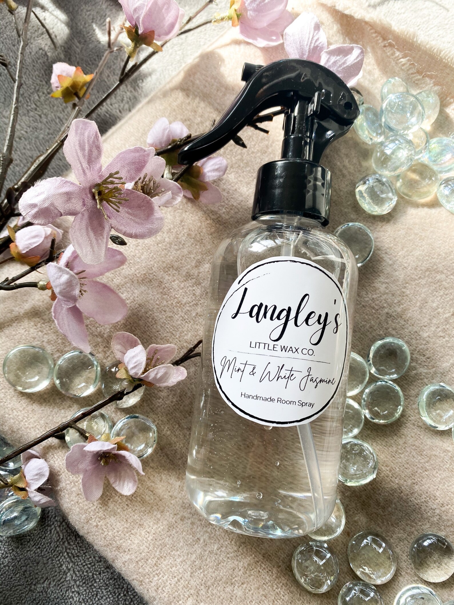 Mint & White Jasmine Room Spray 250ml Handmade Luxury Home Etsy