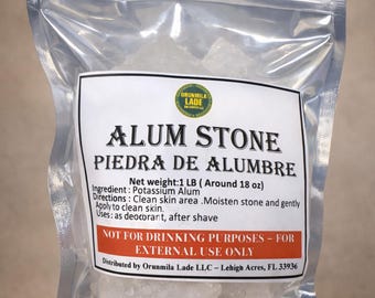 ALUM STONE (piedra de alumbre ) 1 pound