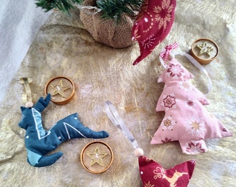 Oostifun Poupée de Nidification en Bois à la Main coloré poupée Russe Kits Noël Cadeau décoration de Noël (Père Noël et Bonhomme de Neige