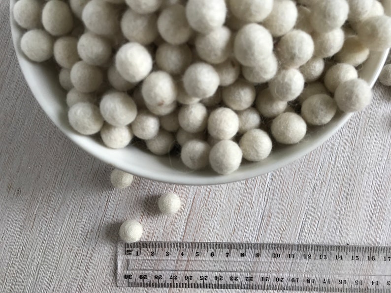 White Felt Balls 1cm White Felt Pom Pom Balls Felt Balls Etsy