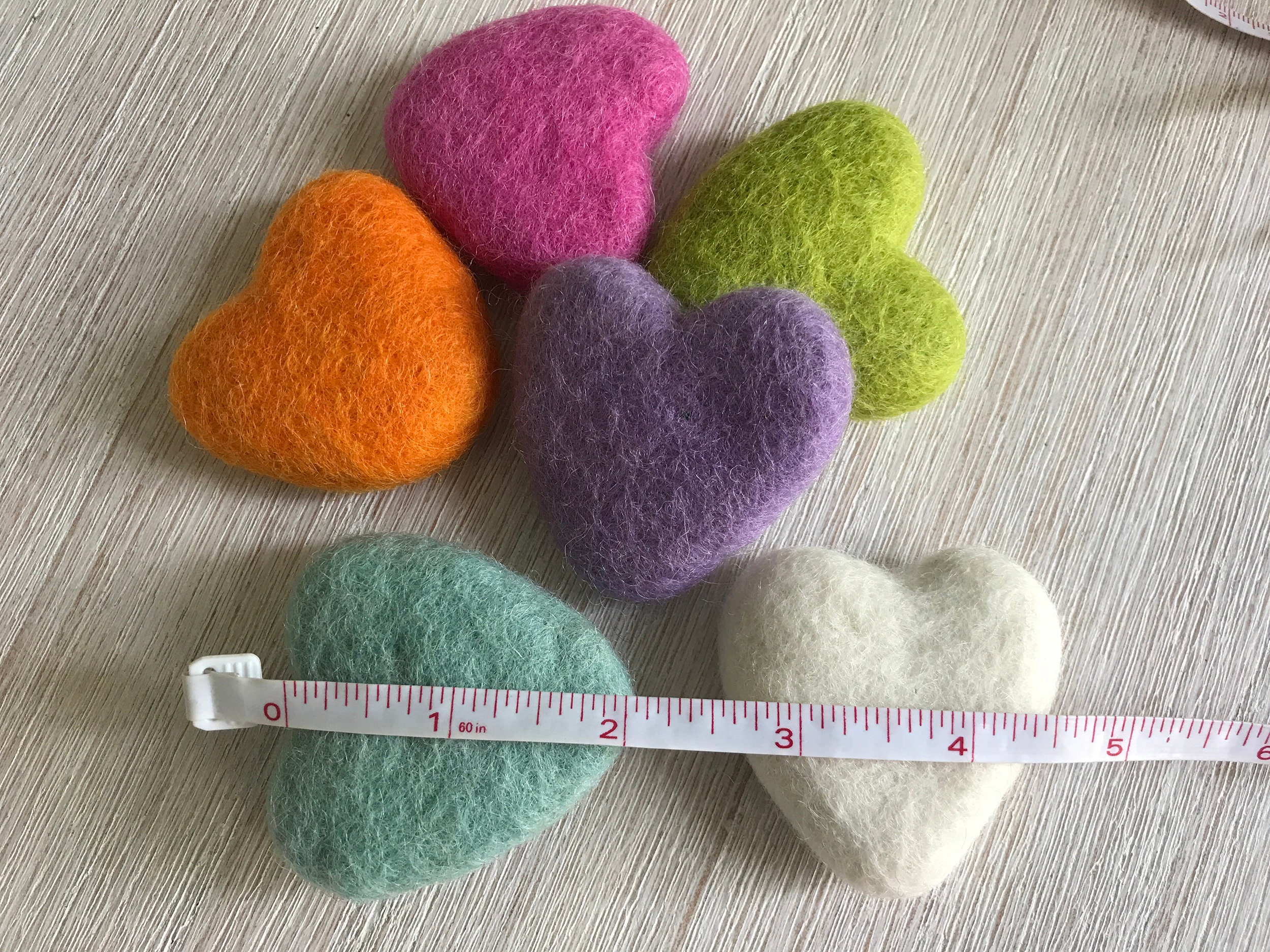 Felt Hearts Felted Hearts Felt Hearts Assorted Colours Etsy