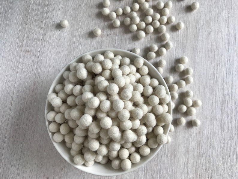 White Felt Balls 1cm White Felt Pom Pom Balls Felt Balls Etsy