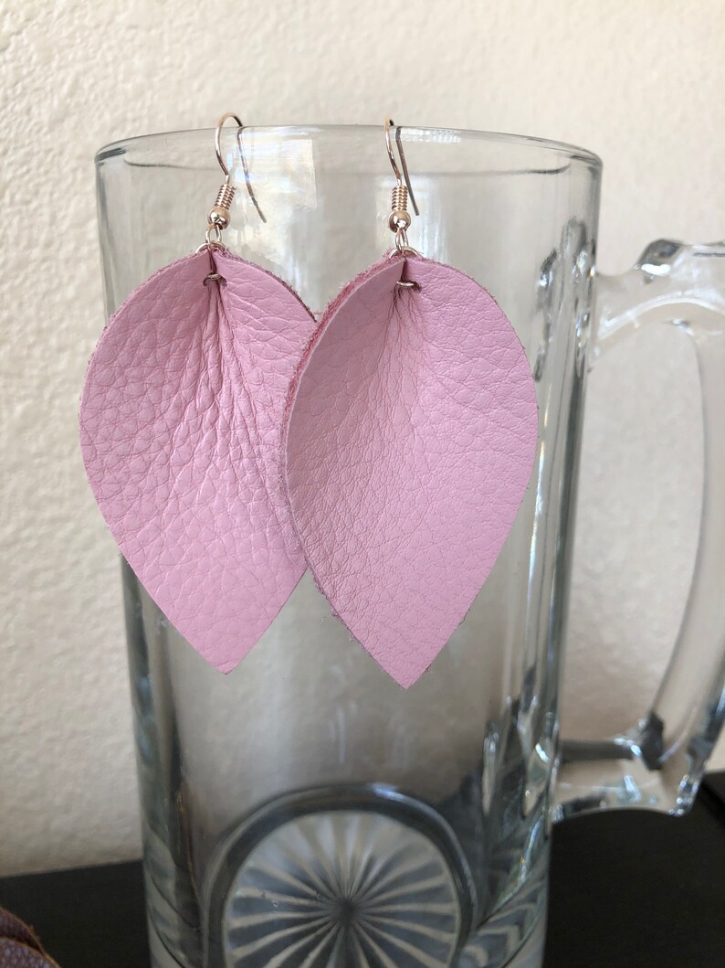 Leaf Shape Faux Leather Earrings