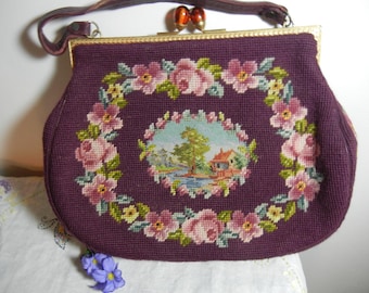 Monederos vintage de tapicería con bordado