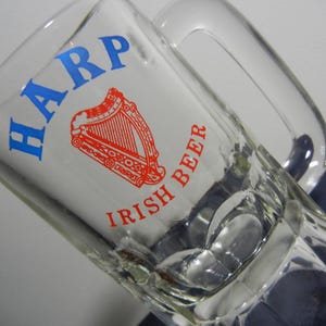 Vintage Bar Glassware: Guiness Mug, Warsteiner Tulip Glass, Crown Royale Whiskey Glass, Top Gun Whisky Glass, Harp Irish Beer Mug image 19
