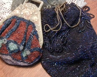Mini bolso de noche vintage con cuentas