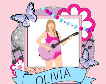 Taylor Eras Tour - Swiftie - Eras Birthday Party -  Taylor Cake Topper - In My Birthday Era - Customizable Cake Topper - Digital Cake Topper