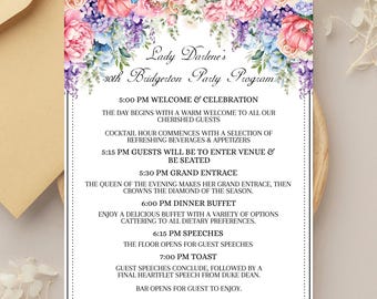 Bridgerton Party Itinerary - Tea Party - Lady Whistledown - Society Papers - Victorian Party - Bridgerton Wedding - Bridgerton Watch Party