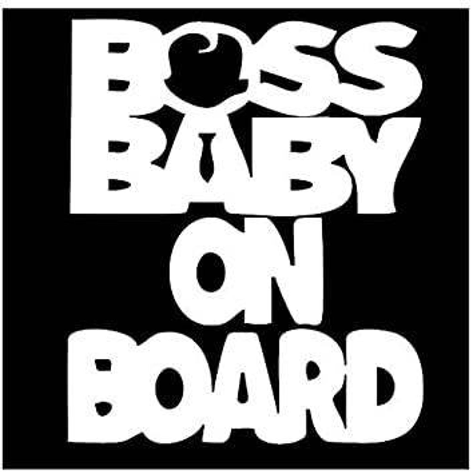 Boss Baby on board white vinyl decal sticker Etsy