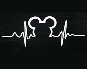 Mickey ratón corazón latía Disney vinilo calcomanías pegatinas para coche