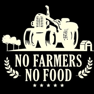 No farmers no food Decal sticker for car, bumper, window, laptop. walls