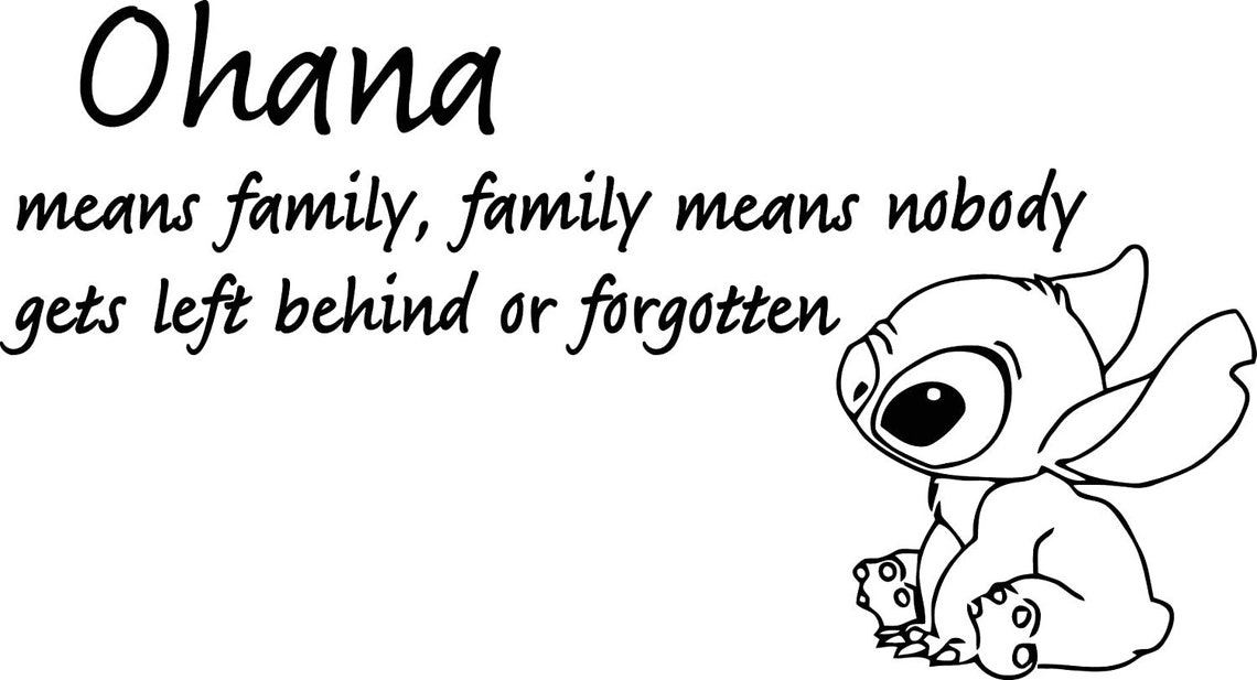 Ohana means family lilo and stich quote vinyl decal stickers Etsy
